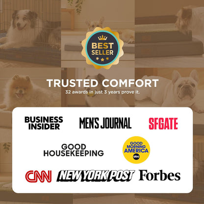 Bedsure XL Dog Bed, Extra Large Pet Bed with Comfy Sherpa,44X32In Grey | Orthopedic Egg Crate Foam,Comfort Support Flat Rectangle Pet Mat,Non-Slip Bottom,Removable Cover,For Extra Pet up to 80 Lbs