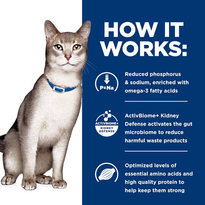Hill'S Prescription Diet K/D Kidney Care Dry Cat Food, Ocean Fish, 4 Lb. Bag